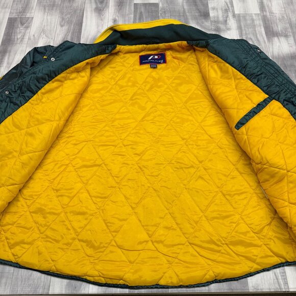 ✅Mens XXL VTG ProPlayer Green Bay Packers Full Zip Quilt Lined Bomber Jacket - Picture 4 of 12